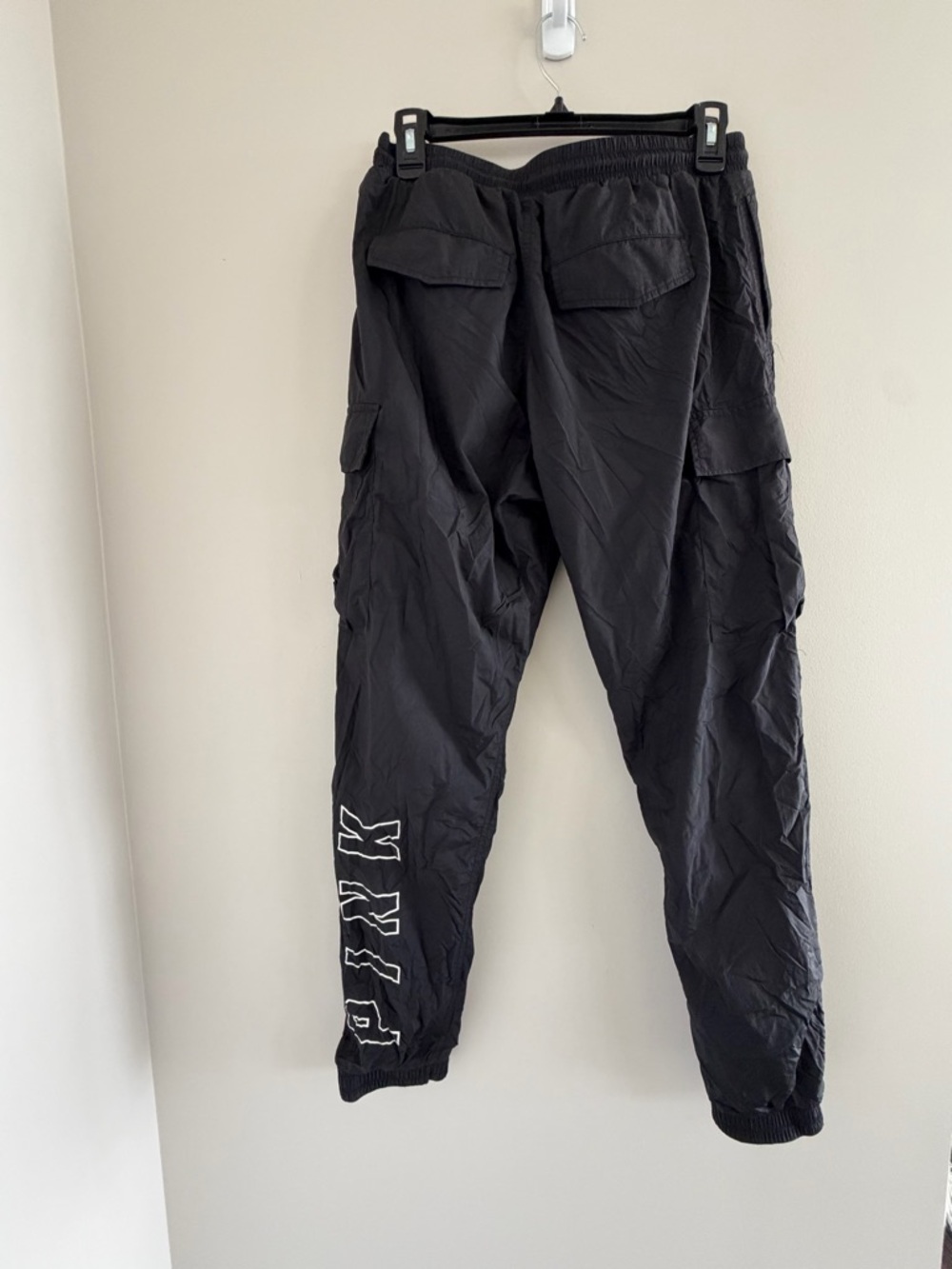 PINK Victoria's Secret Black Cargo Jogger Pants Small Parachute‎ Streetwear Y2K - Picture 9 of 13